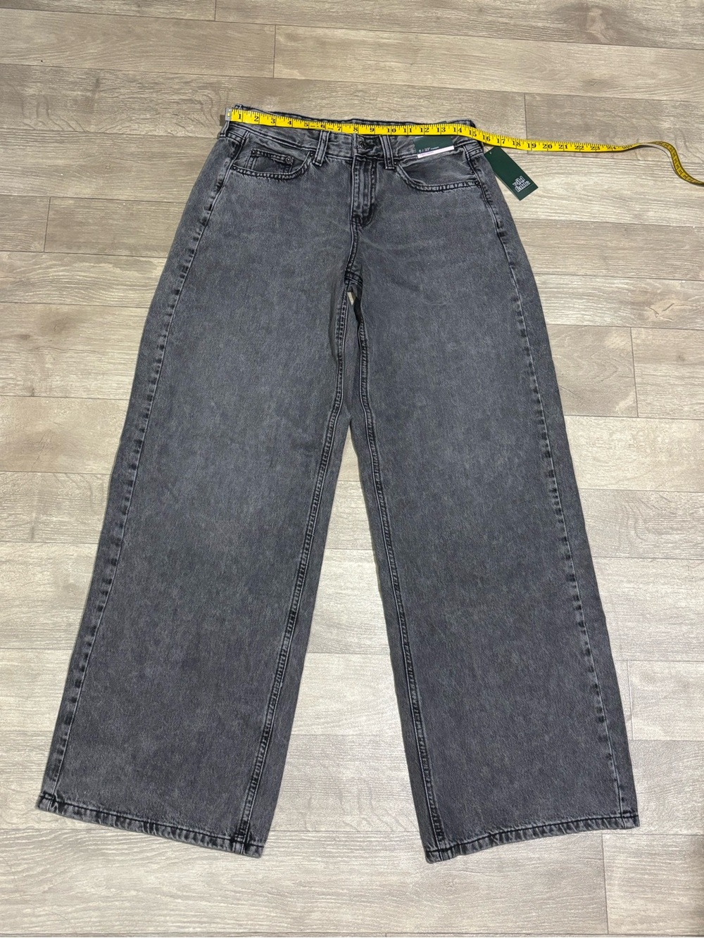 Wild Fable Women's Ultra Low-Rise Baggy Jeans Dark Gray Wash Size 6 Long - Picture 5 of 11